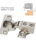 35mm Short Arm Inset Hinges Featuring Breezy Soft Close Hydraulic Damper For Hidden Cabinet And Wardrobe Doors, silver zinc alloy hinge.