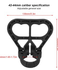 Scuba Tank Carry Handle and Folding Dive Holder Grip for 42-44mm Cylinders, lightweight non-slip carrier shown with dimensions