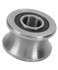 Round Bottom Track Groove Pulley Bearing for Industrial Automation and Photography Equipment Stainless Steel Sliding Roller 8x22.5x14.5mm close-up