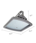 Heavy Duty 185W LED Explosion Proof Flood Light UL844 Rated Class I Division 2 Hazardous Zone, industrial-grade square light.