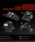 Heavy Duty Engine Motor Mount And Transmission Mount Kit Set Of 4, includes transmission and motor mounts for Chrysler, Dodge, VW.