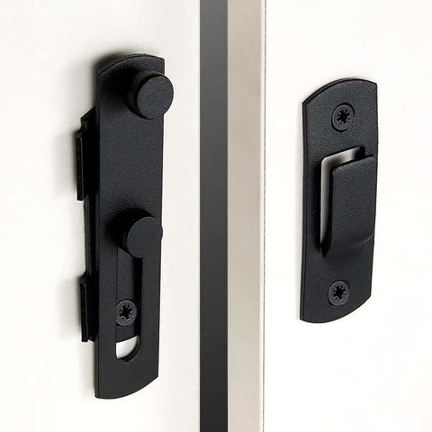 3 Pack Flip Latch Gate Latches Matte Black Safety Door Lock for Barn Doors, Wood Fence, Sliding French Doors, Antique Look