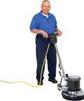 Corded Low Speed Floor Machine, 17 Inch Cleaning Path, Stainless Steel Construction, Heavy Duty 1.5 HP Motor, 50 Foot Safety Power Cord With GFCI Plug, Built Tough For Wet Floor Cleaning