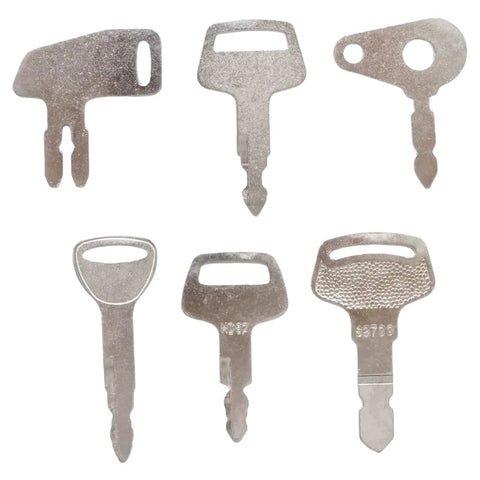 Six keys from 39-Piece Heavy Equipment Key Set And Construction Ignition Master Key Kit Replacement For Caterpillar Crown Deere