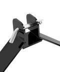 Close-up of steel connector on 50 Inch Landscape Rake For Category Zero Tractors With Three Point Hitch And Five Position Angle Adjustment