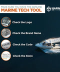 32mm Marine Pin Wrench For Outboard Trim Tilt Systems With 4 Pin Engaged Caps Design Fits Trim Tilt Units Replacement Tool AMT0006 close-up on Marine Tech branding