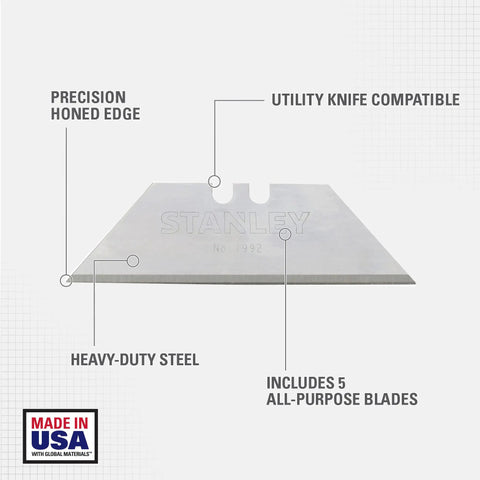 Heavy Duty Utility Knife Blades 50 Pack With Dispenser For Pros And DIYers Durable Replacement Blades For Box Cutters 11-921L Style