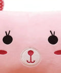 Close-up of Super Cute Plush Bunny Shape Hand Warmer Muff Pillow That Locks In Heat For Winter Chill Days Without Electricity.