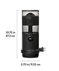 Compact Stainless Steel Conical Burr Electric Coffee Bean Grinder Delivers Smooth Daily Brews With Fine To Coarse Grinds For A Solid Daily Driver Fit That Works In Tight Spaces, measuring 10.75 in by 3.75 in.