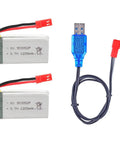 2 Pack 3.7V 1200mAh 25C LiPo Battery With USB Charger for HQ898B H11D H11C RC Quadcopter Drone Spare Parts 903052 Replacement