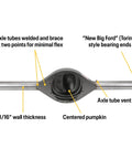 Ford 9 Inch Rearend Axle Housing Kit With 31-Spline Forged Steel Axles, 56 Inch Wide, featuring centered pumpkin and Torino bearings.