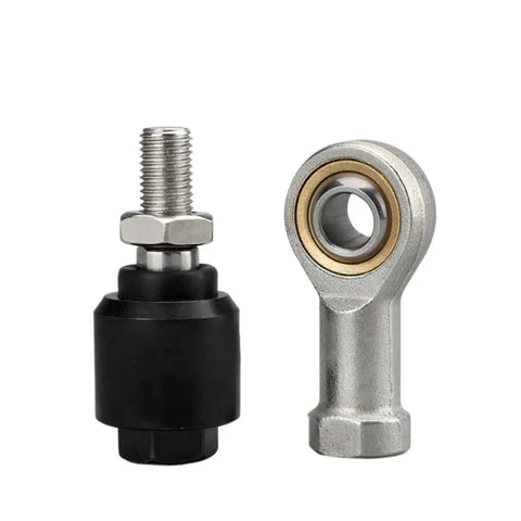 Fisheye Rod End Ball Head Floating Joint With Female Piston Head For Universal Pneumatic Cylinder Mounting Knuckle Bearing M18x1.5 Floating Male Thread High Load Capacity And Smooth Movement, black and silver