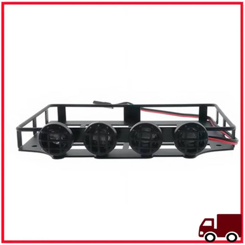 Sleek Square RC Car LED Light Strip Kit For 1/12 Scale H12Y Crawler Setup showing heavy duty housing with mounts and wiring.