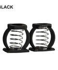 2Pcs Folding Bike Enhanced Hinge Clamp For Brompton Spring C Buckle Accessory, black, plastic and stainless, 22.2×21.9mm