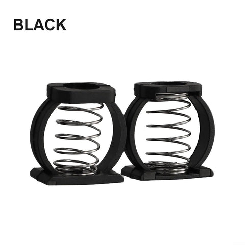 2Pcs Folding Bike Enhanced Hinge Clamp For Brompton Spring C Buckle Accessory, black, plastic and stainless, 22.2×21.9mm