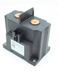 Beefy 1500V High Voltage Dc Contactor Rated At A Smooth 250 Amps With Plug And Play 12V Or 24V Coils For EV Charging Stations And Battery Energy Storage Systems, showing top view with connection and mounting points.