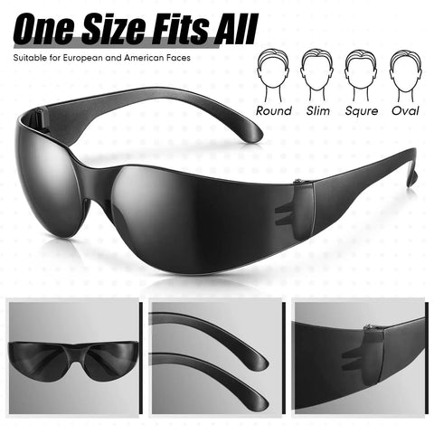 48 Pairs Safety Glasses Protective Eyewear Goggles For Men Women Work 4 Boxes Of 12 Scratch Resistant And Impact Proof Eye Protection