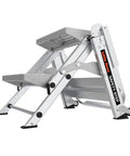 Lightweight Aluminum 2 Foot Grab And Go Safety Step Stool With Handy Handrail 300 Lb Rating 2 Step Design Type 1A shown open