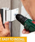 Heavy Duty Door Reinforcement Lock For Home Security 3 Inch Stop Metal Latch With Eight Screws installation