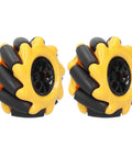 Omni Directional Mecanum Wheel Set For Smart Robot Car Dope 48mm Rubber Tire Wheels, DIY Toy Parts Compatible With TT Motor And Building Blocks Pair
