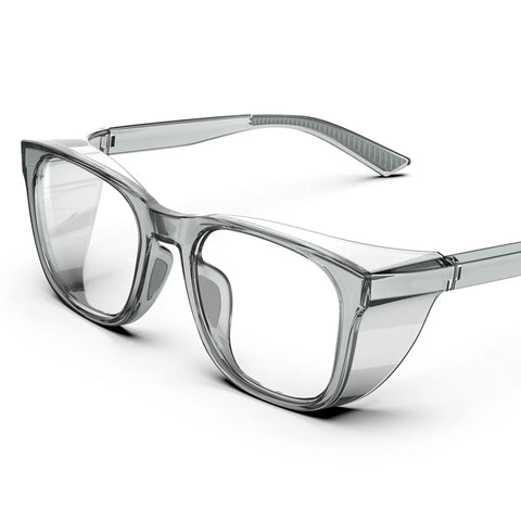 All Day Anti Fog Safety Glasses With Blue Light Protection For Men And Women Scratch Resistant Lenses Lab Goggles Eye Protection Eyewear Clear Lens In Grey Frame For Everyday Work And Home Use product image