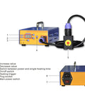 Auto Dent Repair Tool Set With 1000W Induction Heater featuring controls and heater coil, portable paintless dent repair kit with US plug.