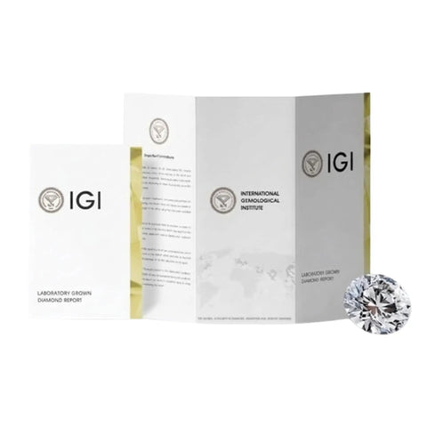 IGI certification and lab-grown diamond for Lab Grown Diamond Engagement Ring Round Cut Solitaire In 14K White Gold, D Color, VS1 VS2 Clarity, 3 Carat, 4 Prong Setting, Eco Friendly Sparkle With Major Shine That Lasts a Lifetime