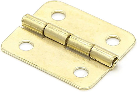Gold Cabinet Hinges Set Of 10 Four Hole Iron Hardware for jewelry boxes, vintage style hinge with 0-270° rotation, heavy duty