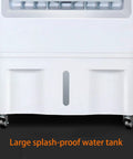 Portable Evaporative Swamp Cooler With Three Speed Settings And Nine Hour Timer large splash-proof water tank for home garage