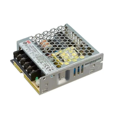 LRS-50-24 Switching Power Supply, 24V Output, 2.2A, 52.8W, Compact 3.9 x 3.23 x 1.18 Inches with vented casing