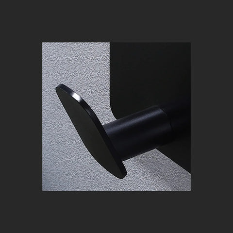 Close-up of Adhesive Hooks 4 Pack Towel And Coat Hooks For Wall Mounting Stick On Bathroom Kitchen Matte Black And Stainless Steel