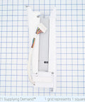 Plug-And-Play Ice Maker Assembly for Fridge Model Specific DA97-15217D DA97-15217B Replacement, side view with wiring
