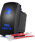 Rock Lights With Five Pin On Off Rocker Switch LED Light Bar For Jeep Boat Truck, Laser On Off, 12V And 24V Compatible with jumper wires