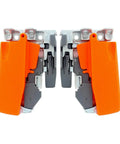 Pro Grade Heavy Duty Zinc Tandem Drawer Slide Locking Device Set For B562 And B568 Series Smooth orange locking devices close-up view.