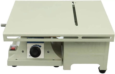 Rugged Little Beast Mini Desktop Bench Lathe Machine With 350W Motor, a compact tool with a control panel and clean surface, perfect for polishing.
