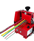 Smooth Operator Electric Wire Stripper For Busy Home Shops And Garages, compact red machine stripping insulation from various cables.