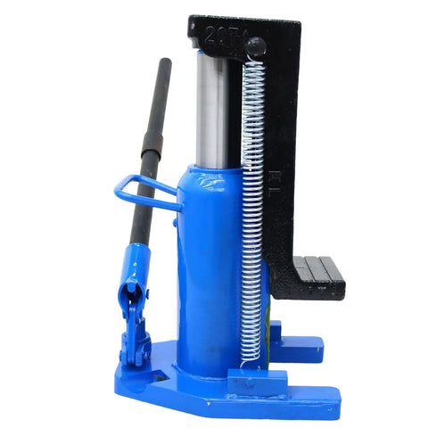Beast Mode Rock Solid Heavy Duty Hydraulic Toe Jack With 10 Ton Lifting Capacity, blue steel design for garage and shop use.