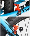 Portable Bicycle Wheel Truing Stand On The Go For Front And Rear Wheels with spoke wrench on bike frame