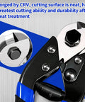 Kickass Heavy Duty Cable Cutter for 3/16 Inch Aluminum and Copper Wire Rope, showcasing CRV forged cutting surface and ergonomic grip.