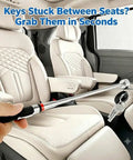 Using Eight Pack Telescoping Magnetic Pickup Tools With 1.5, 3, 10, And 15 Lb Capacity in car to retrieve keys from between seats