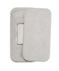 Premium Magnetic Cabinet Door Catch Silver Set For Secure Drawer Closures, Easy Peel Install With Strong Hold to Keep Kitchen Cupboards Shut Tight No More Banging Or Slamming, top view.