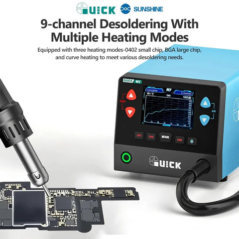 Beefy 1000W Hot Air Desoldering Station For Mobile Repair And PCB SMD Chips, Intelligent PID Temperature Control unit in use