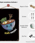 Funny Vintage Metal Sign Ramen Noods Tin Wall Art 8x12 Inches For Home Room Garage Office Decor Noodle Lover Gift