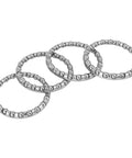 4 Pack Bicycle Ball Bearing Retainer Cage Set For Cranks And Wheel Bearings, 40mm Outer Diameter, 33.5mm Inner, 22 Balls, Durable Steel Replacement Part.