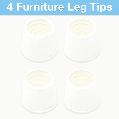 Round Non-Marking Rubber Slip On Chair Leg Tips One And One Quarter Inch For Hardwood Floors And Carpet Nonslip Protective