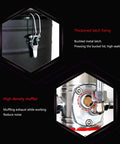 Portable Grease Pump With Oil Water Separator And Explosion Proof Tubing 80 to 1 Air Operated Lubrication Gun showing thickened latch and high density muffler features.