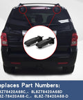 Premium Rear Window Liftgate Hinge Set For Right And Left Glass Hinge Replacement Easy Bolt On Upgrade For 2008 2009 2010 2011 2012 Ford Escape Mercury Mariner Mazda Tribute Replaces 8L8Z78420A68C 8L8Z78420A68D shown installed on rear of vehicle with part numbers listed