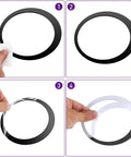 72 Piece Acrylic Circle Mirror Wall Stickers Set In Silver Black And Gold Removable Round Wall Decor Decals application steps