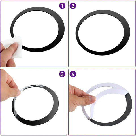 72 Piece Acrylic Circle Mirror Wall Stickers Set In Silver Black And Gold Removable Round Wall Decor Decals application steps