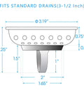 No Fuss 2 In 1 Kitchen Sink Strainer Stopper With Spring Clip Plunger For Standard 3-1/2 Inch Drains diagram